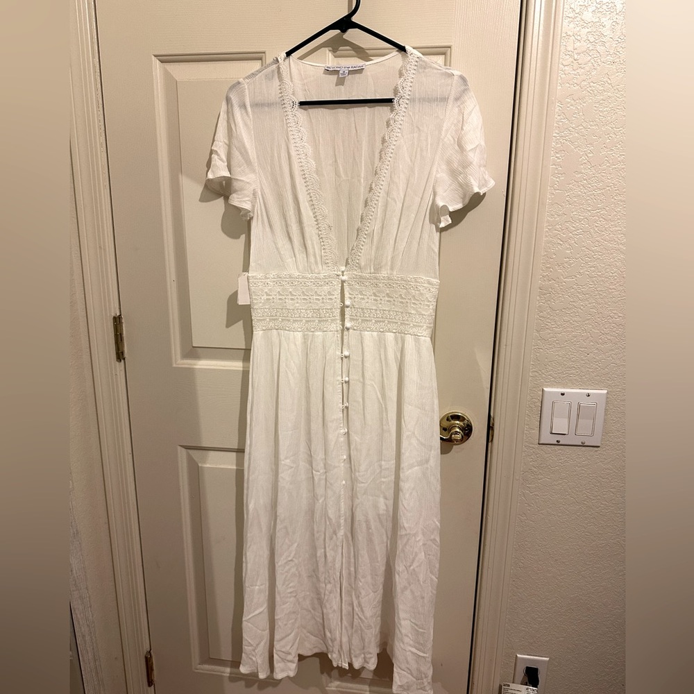 White long western style dress